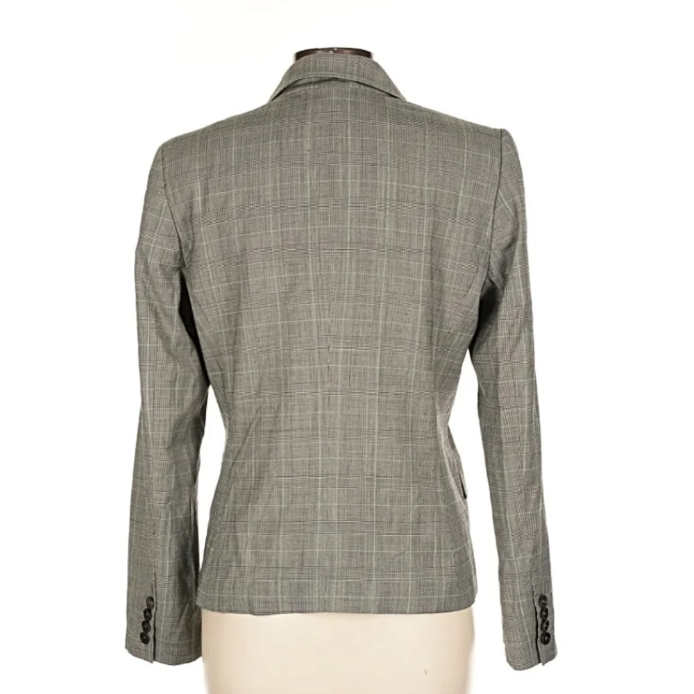 Elie Tahari Plaid Gray Blazer - Picture 2 of 7